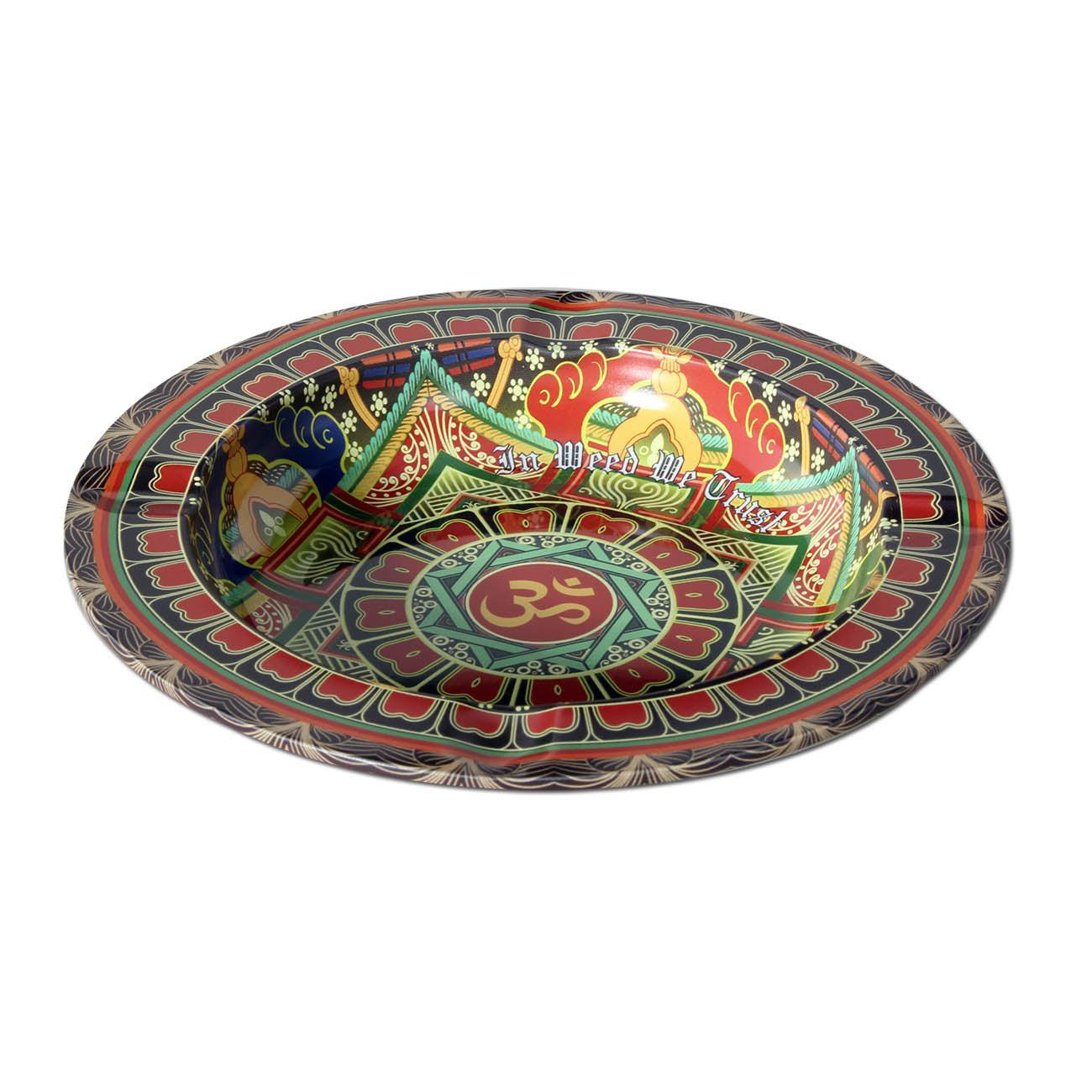 Black Leaf Metall Aschenbecher Mandala