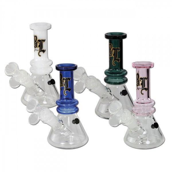 Black Leaf Mini-Bubbler mit Chillum-Stecksystem, 4 Farben