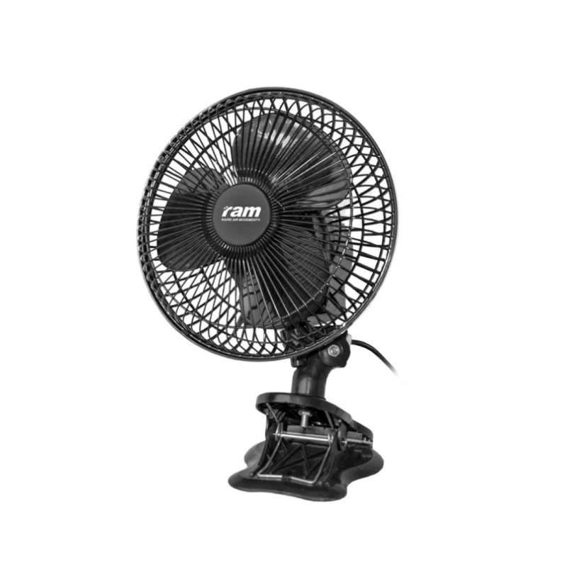 RAM Clip on Desk Fan 20 Watt 18cm oszillierend