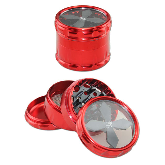 Black Leaf Cross Grinder 4-tlg. rot, Ø 54mm
