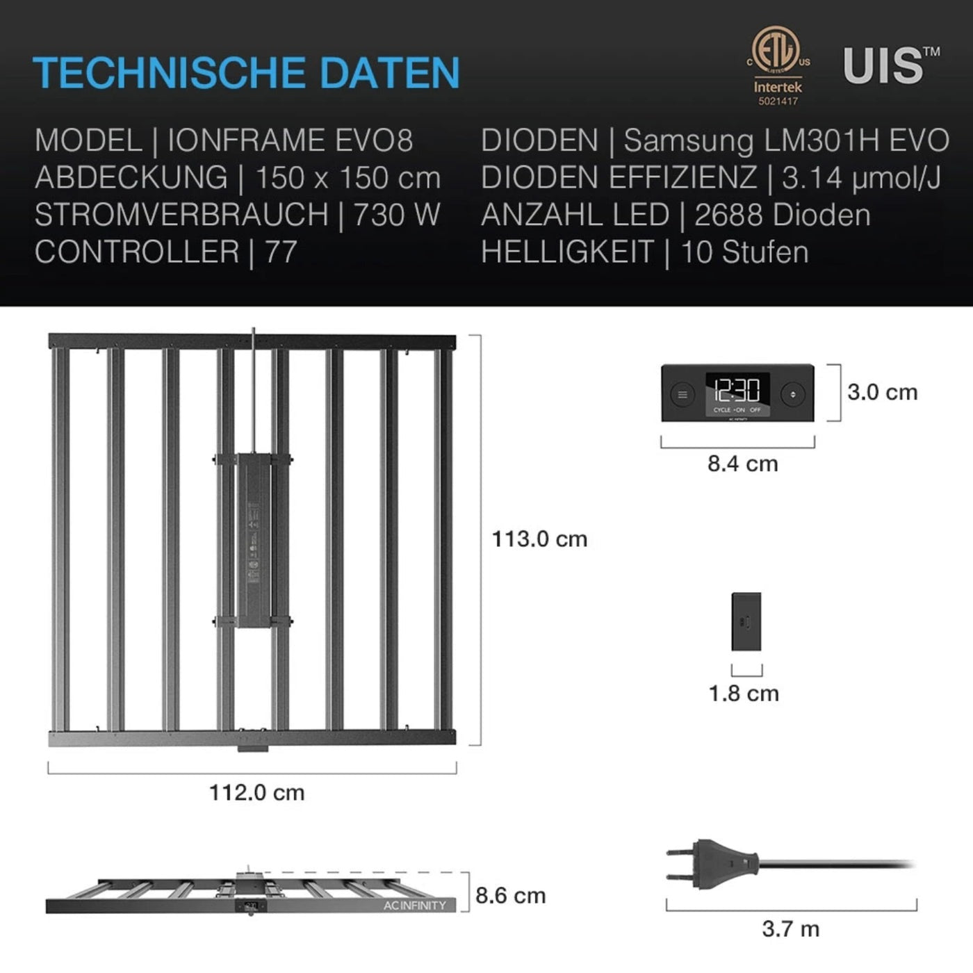 AC Infinity IONFRAME EVO-8