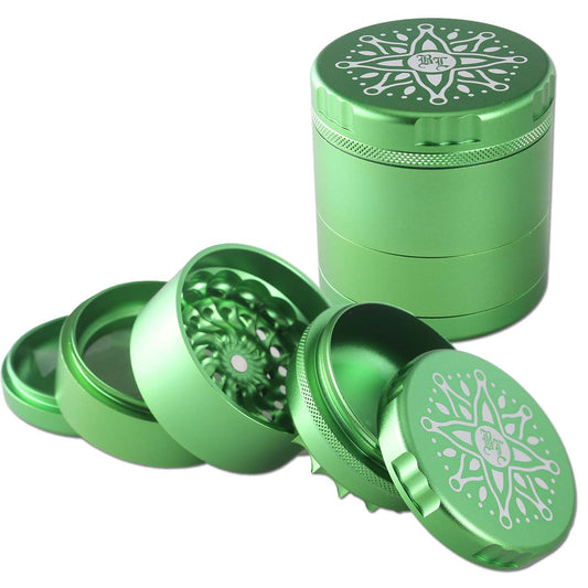 Black Leaf CNC-Blumen-Grinder 5-tlg. grün, Ø 63/58mm H 64mm Zahnloses Mahlwerk