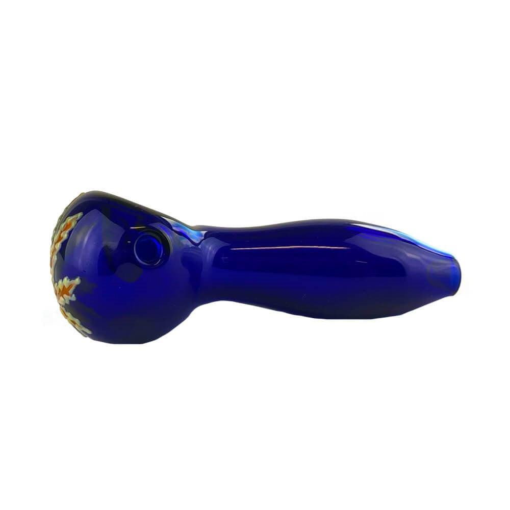 Blaue Glaspfeife, fluoreszierend 10cm 