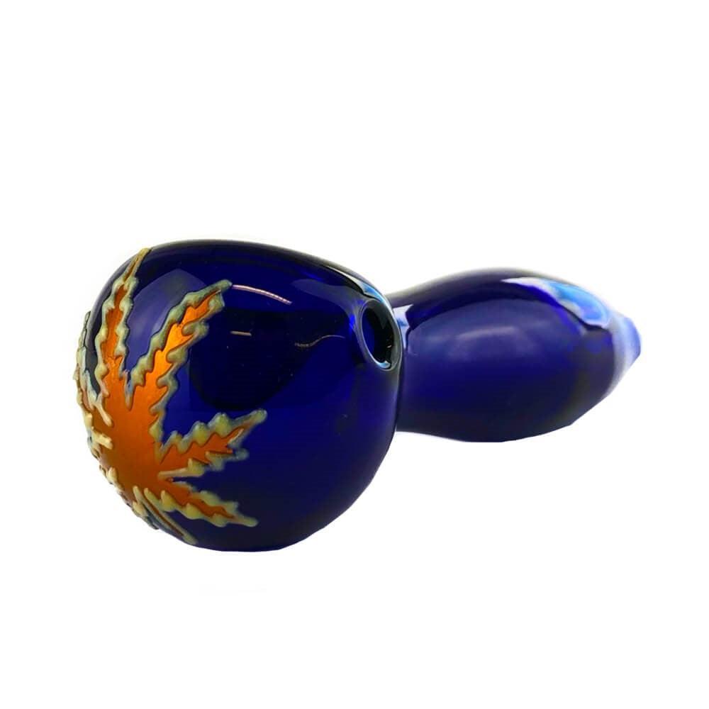 Blaue Glaspfeife, fluoreszierend 10cm 