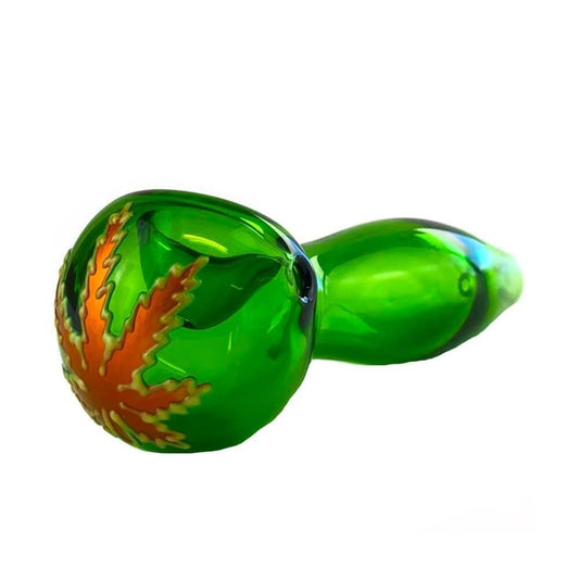 Grüne Glaspfeife, fluoreszierend 10cm 