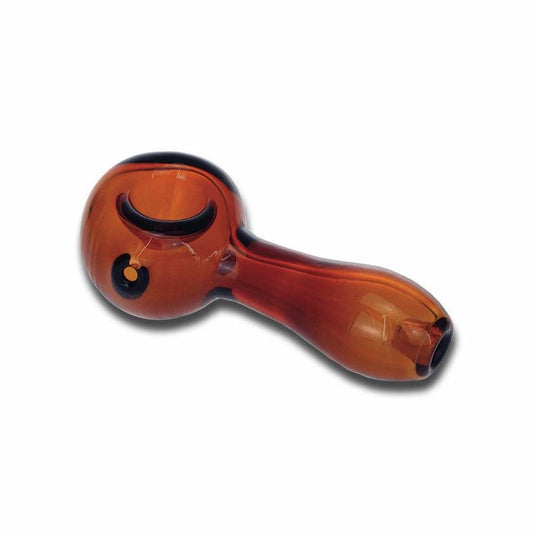 Handpfeife Glas Amber 90mm