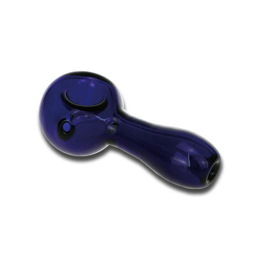 Handpfeife Glas blau 90mm