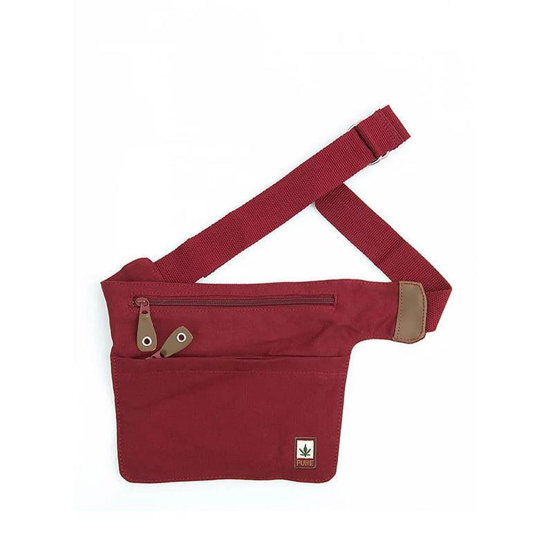 Hempro Hanf Gürteltasche S Bordeaux Rot 
