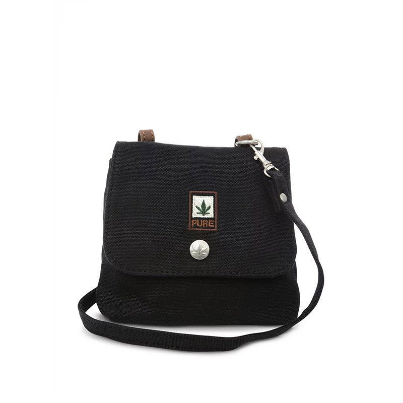 Hempro Hanf Schultertasche XS Schwarz 