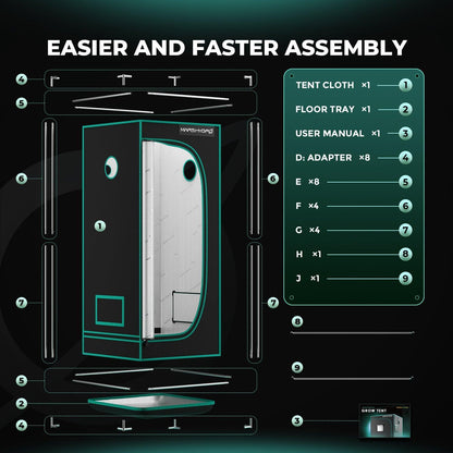 Mars Hydro Growzelt 80x80x160 cm 