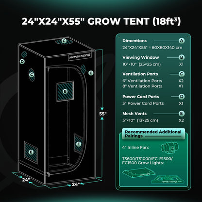 Mars Hydro Growzelt 80x80x160 cm 