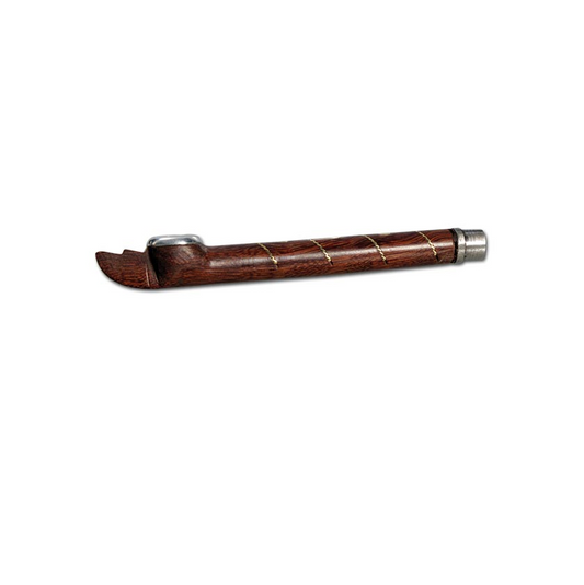 Medwakh Pfeife aus Shishamholz silber/gold 115mm