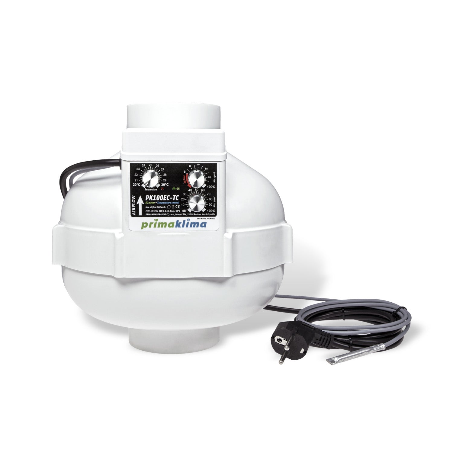 Primaklima Rohrventilator 100EC-TC 580 m³/h 