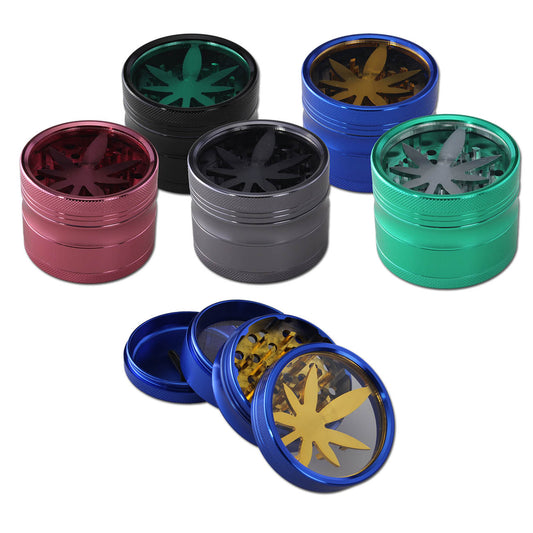 Aluminium Fenster Grinder 4-tlg. LEAF, 58,5mm
