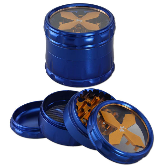 Black Leaf Cross Grinder 4-tlg. blau, Ø 54mm