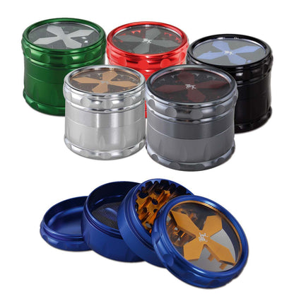Black Leaf Cross Grinder 4-tlg. silber, Ø 54mm