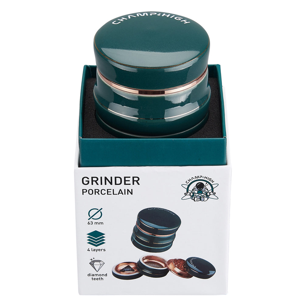 Champ High Porcelain Grinder Green 4-teilig - 63mm