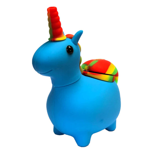 Silikon Pfeife Blue Unicorn 12cm