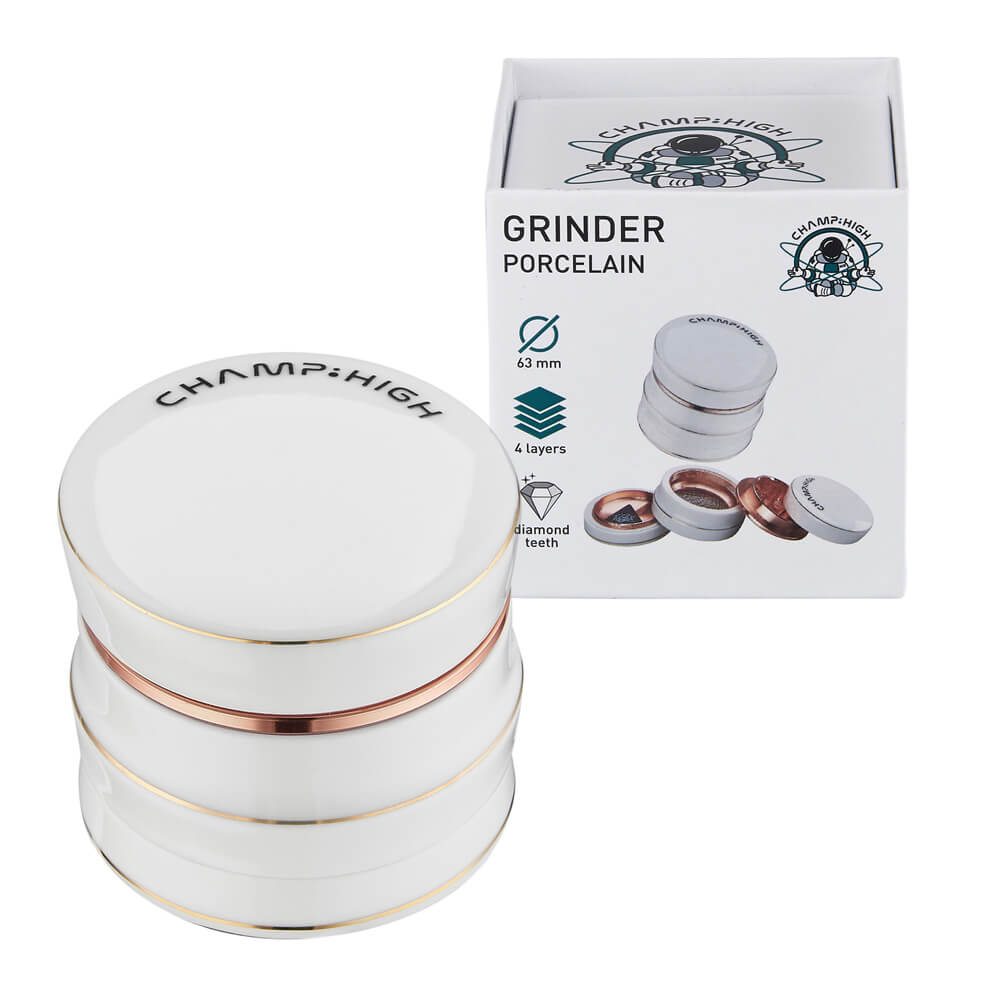 Champ High Porcelain Grinder Weiß 4-teilig - 63mm