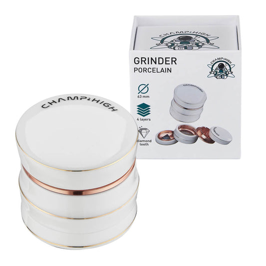 Champ High Porcelain Grinder Weiß 4-teilig - 63mm